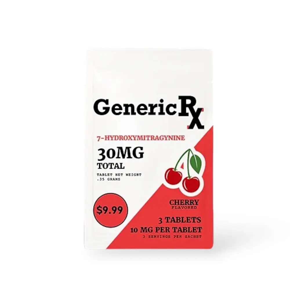 Generic RX 7-Hydroxymitragynine Chewable Tablets Cherry 10mg-3ct.webp