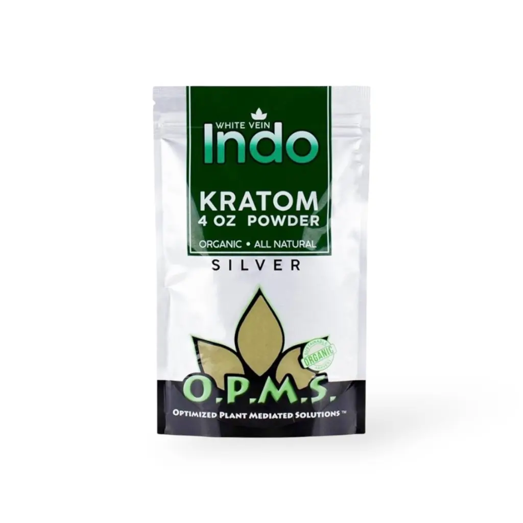 OPMS-Silver-White-Vein-Indo-Kratom-Powder-4oz.webp