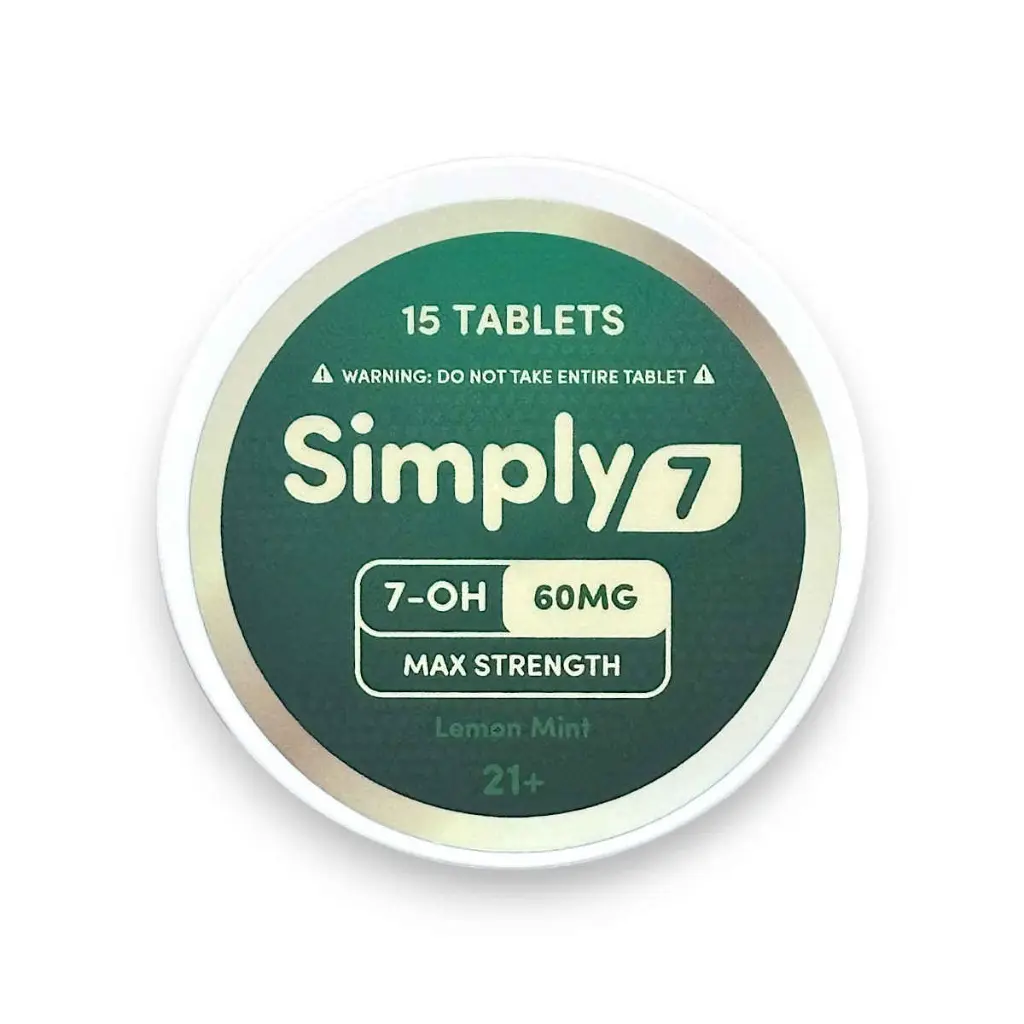 Simply7 7-OH Max Strength Tablet Lemon Mint 60mg 15ct.webp