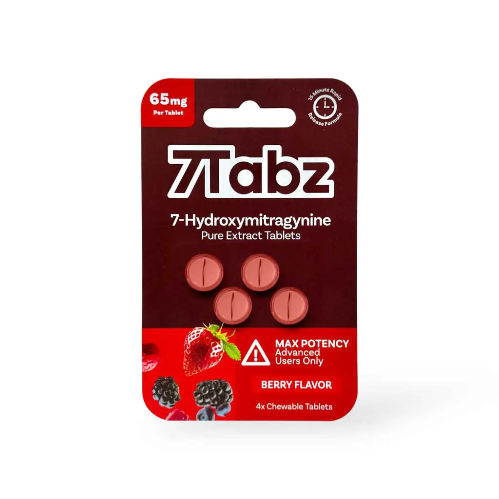 7Tabz 7-Hydroxymitragynine Max Potency Kratom Tablets Berry 65mg-4ct.webp