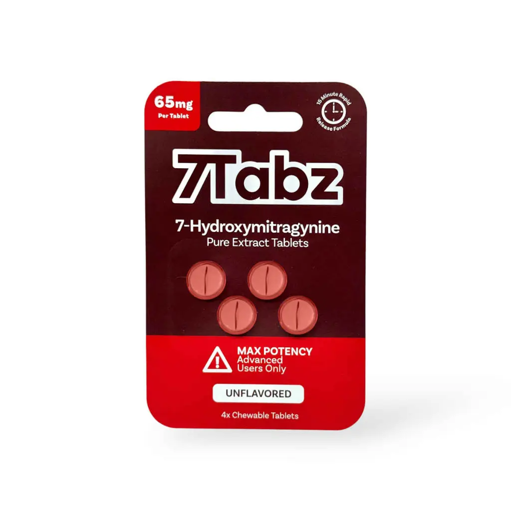 7Tabz 7-Hydroxymitragynine Max Potency Kratom Tablets Unflavored 65mg-4ct.webp