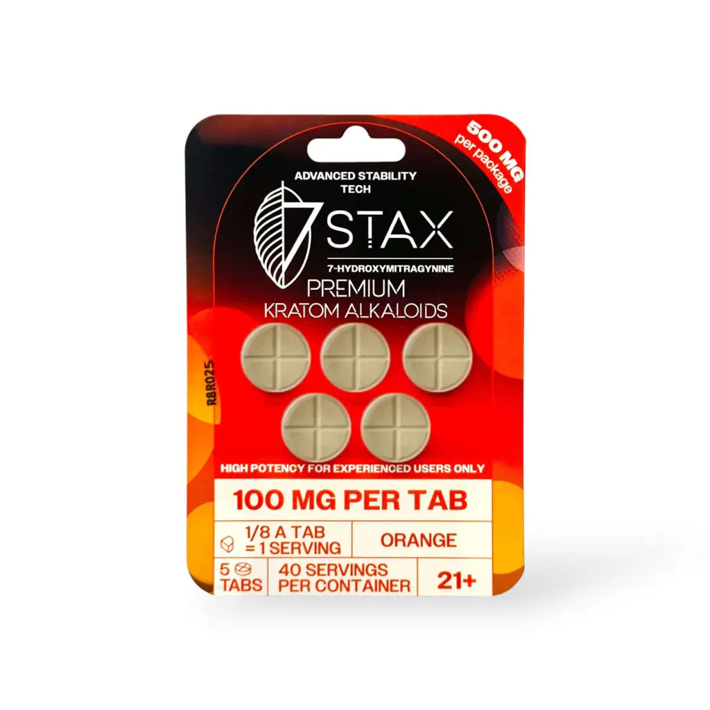 7 Stax 7 Hydroxymitragynine Tablets Orange 100mg.webp