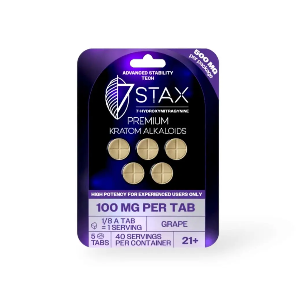 7 Stax 7 Hydroxymitragynine Tablets Grape 100mg.webp