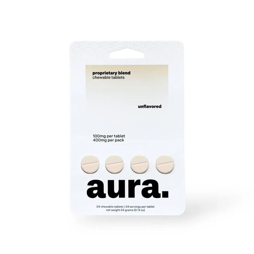 aura. Proprietary Blend Chewable Tablets Unflavored 100mg.webp