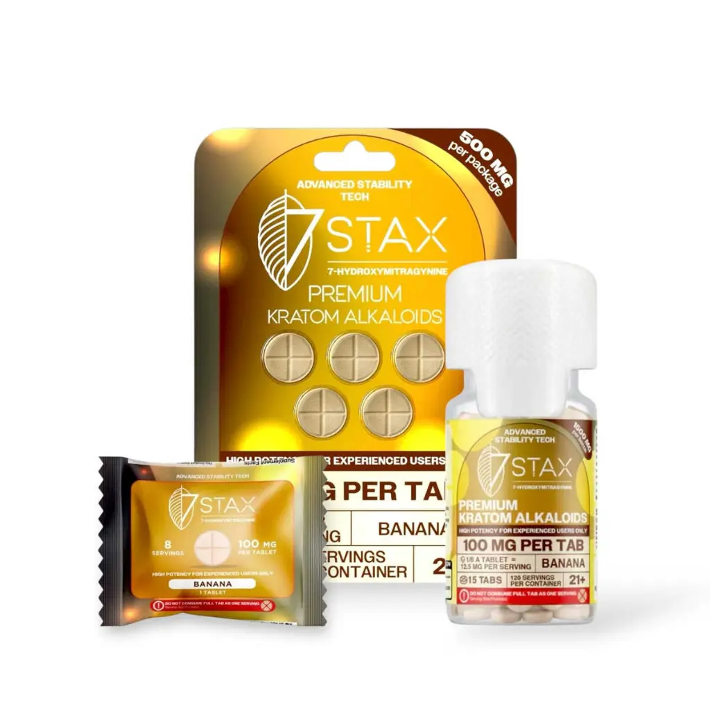 7 Stax 7 Hydroxymitragynine Tablets Banana 100mg-All.webp