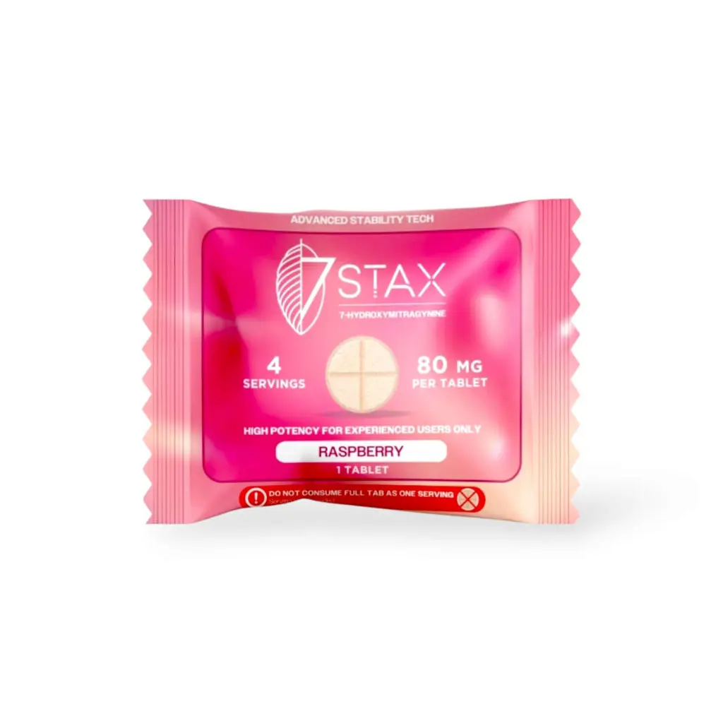 7 Stax 7 Hydroxymitragynine Tablets Raspberry 80mg- 1ct.webp