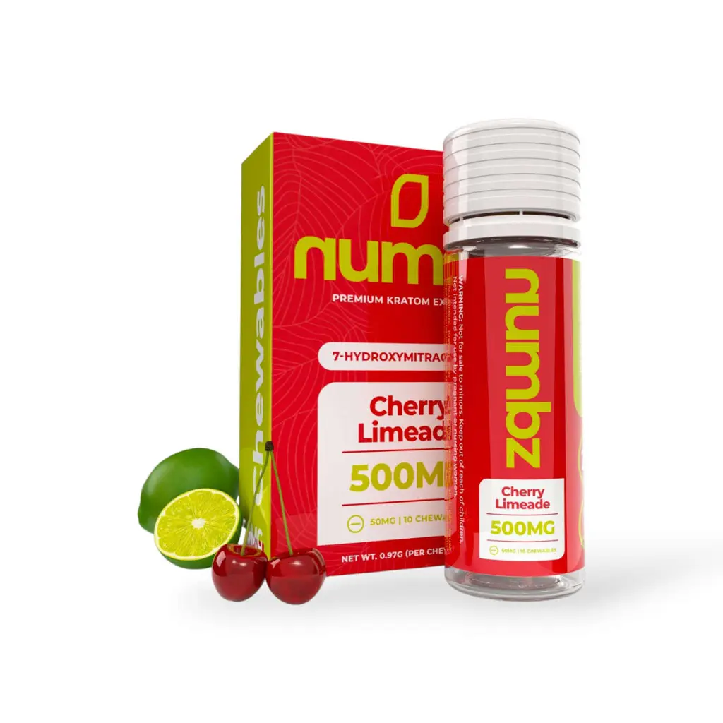 numbz 7-OH + Minor Alkaloids Chewable Tablets Cherry Limeade 50mg- 10ct.webp