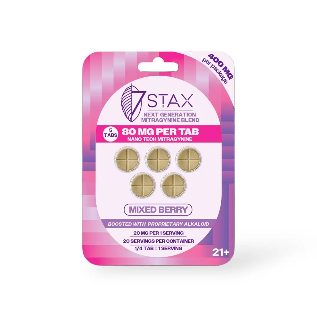 7 Stax Next Generation Mitragynine Blend Tablets Mixed Berry 80mg- 5ct.webp