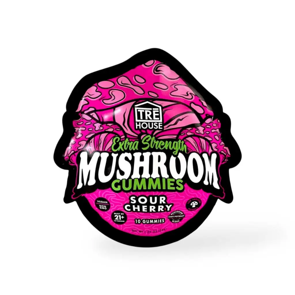 Tre House Extra Strength Mushroom Gummies Sour Cherry- 10ct.webp