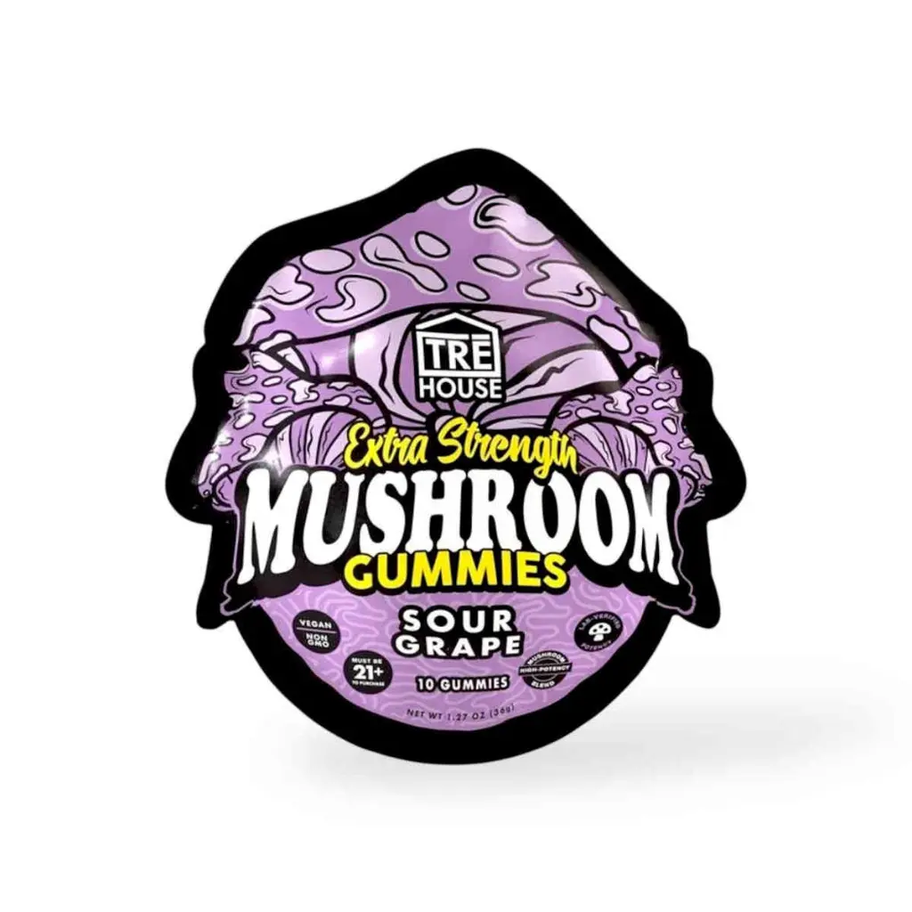 Tre House Extra Strength Mushroom Gummies Sour Grape- 10ct.webp
