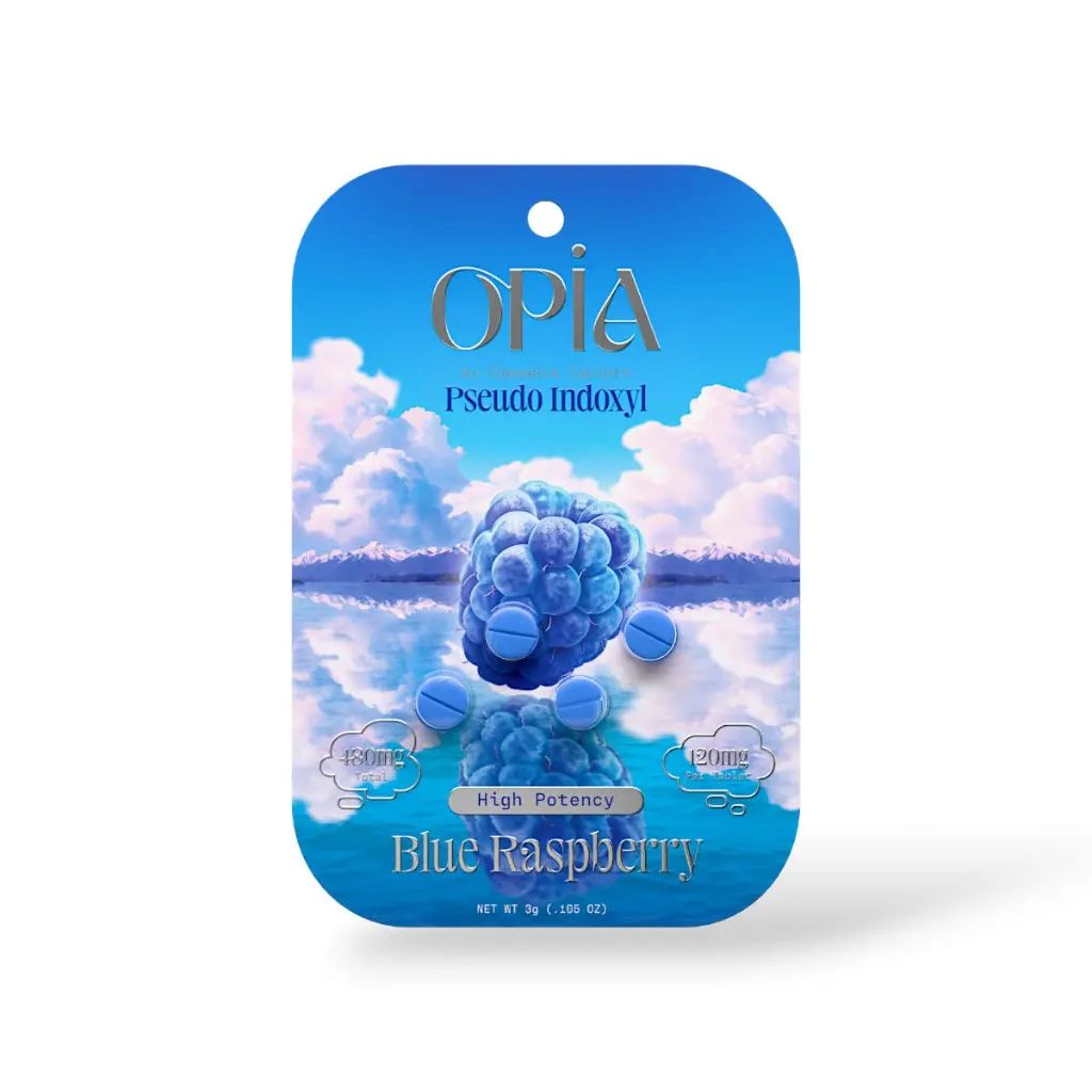 Opia Pseudo Indoxyl Blue Rasberry 120mg Per Tablet- 4ct.webp