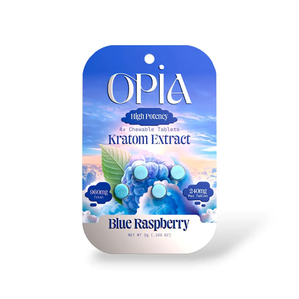 Opia Kratom Extract Blue Raspberry Tablet 240mg- 4ct.webp