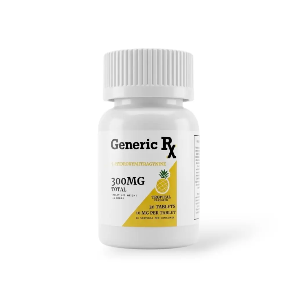 Generic RX 7-Hydroxymitragynine Chewable Tropical 10mg Tablet-30ct.webp