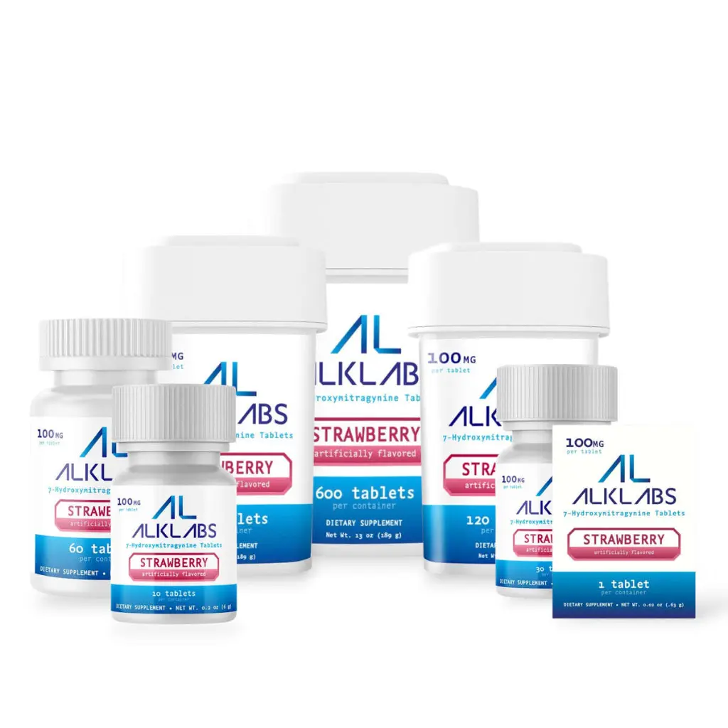 AlkLabs 7- Hydroxymitragynine Strawberry 100mg Tablet- All.webp