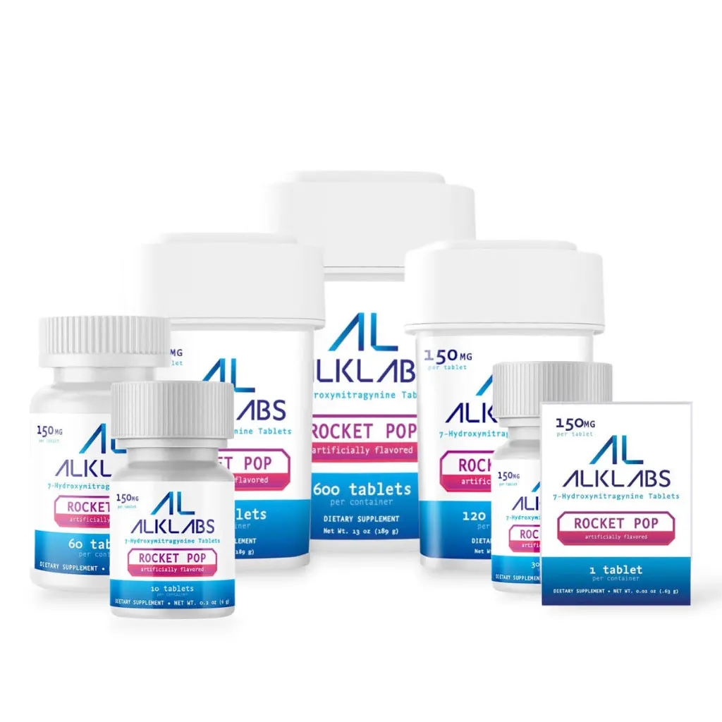 AlkLabs 7- Hydroxymitragynine Rocket Pop 150mg Tablet- All.webp