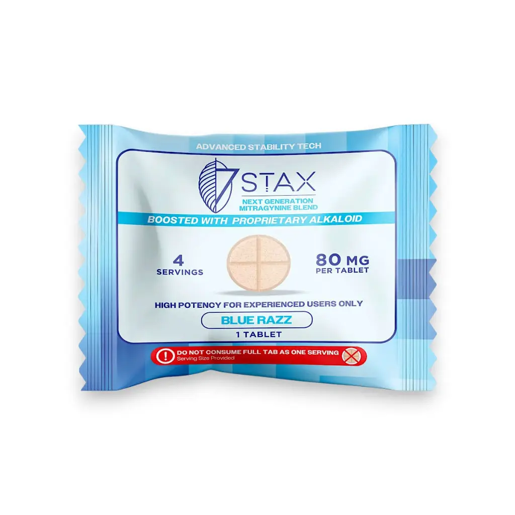 7 Stax Next Generation Mitragynine Blend Tablets Blue Razz 80mg- 1ct.webp