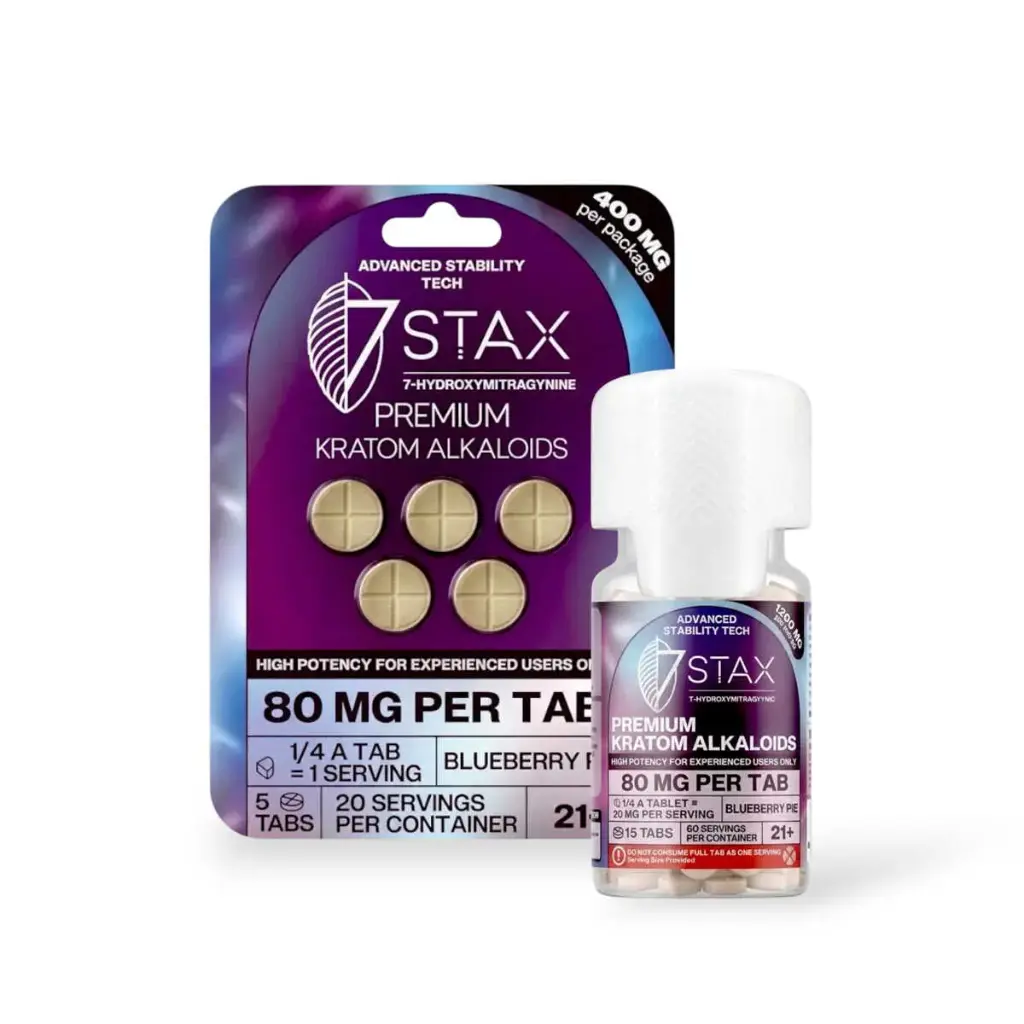 7 Stax 7 Hydroxymitragynine Tablets Blueberry Pie 80mg- Both.webp