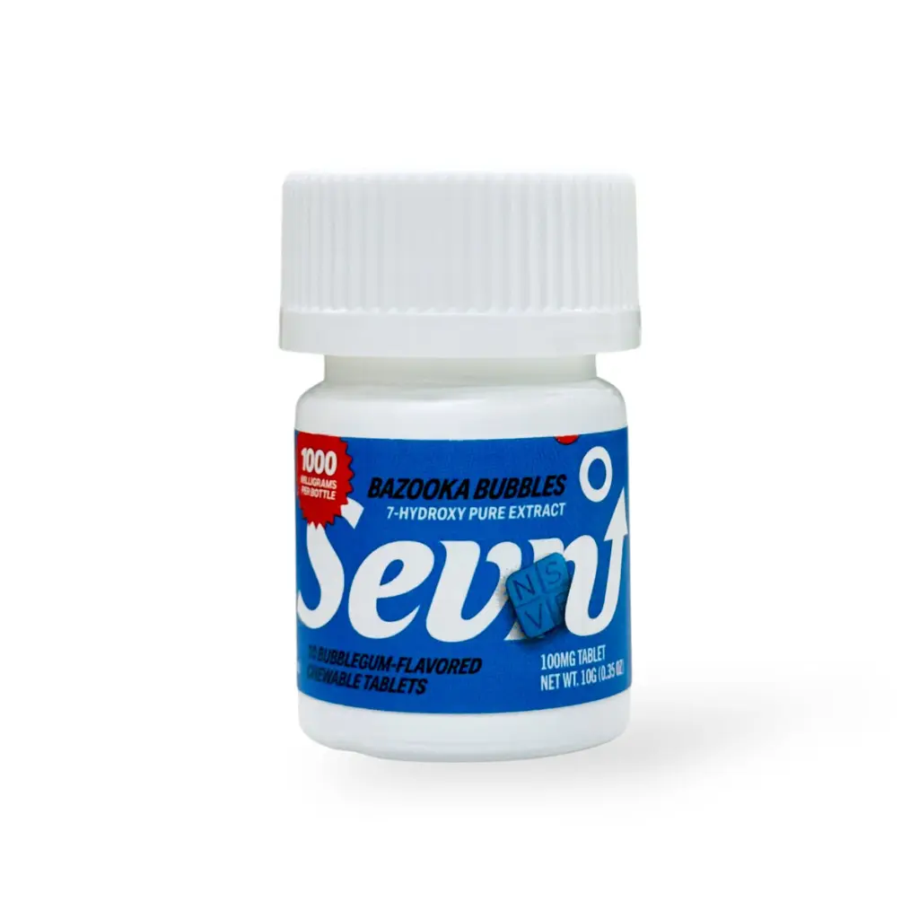 Sevn 7-Hydroxy Pure Extract Bazooka Bubbles Tablet Bubblegum Flavored 100mg- 10ct.webp