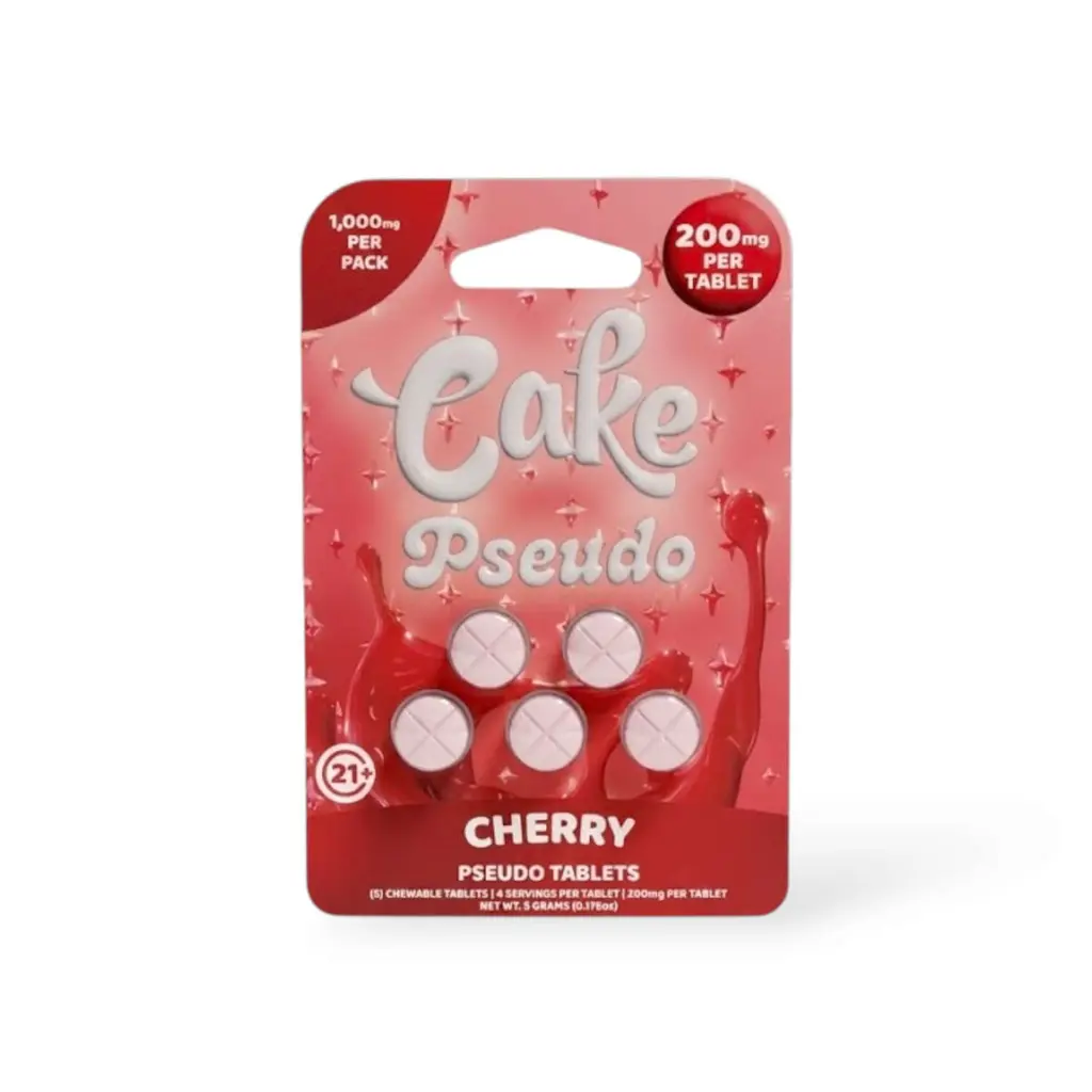 Cake Pseudo Chewable Tablets Cherry 200mg- 5ct.webp