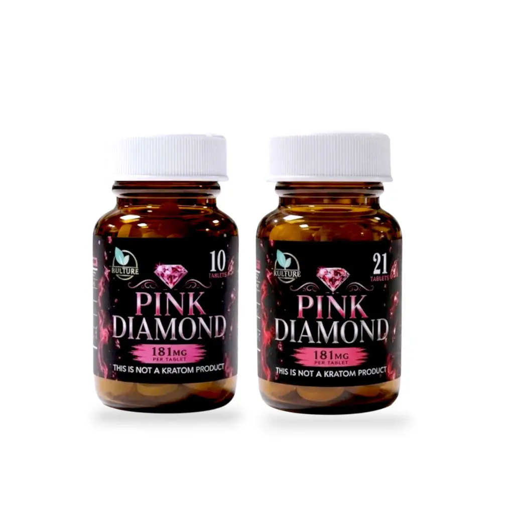 Kratom Kulture Pink Diamond Chewable Tablet 181mg- Both.webp