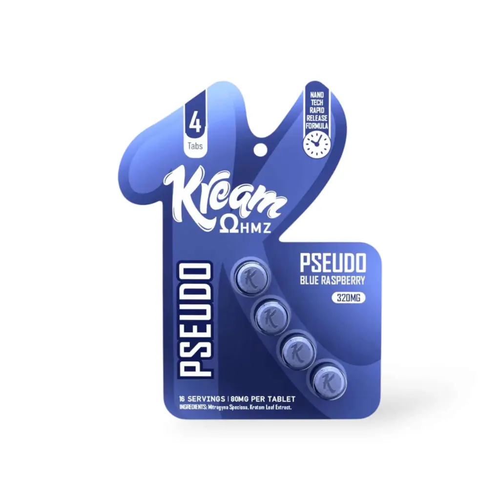 Kream Pseudo Blue Raspberry Chewable Tablets 80mg- 4ct.webp