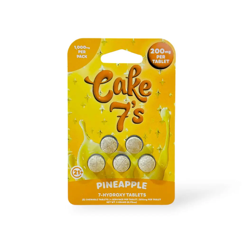 Cake 7's 7-Hydroxy Chewable Tablets Pineapple 200mg- 5ct.webp