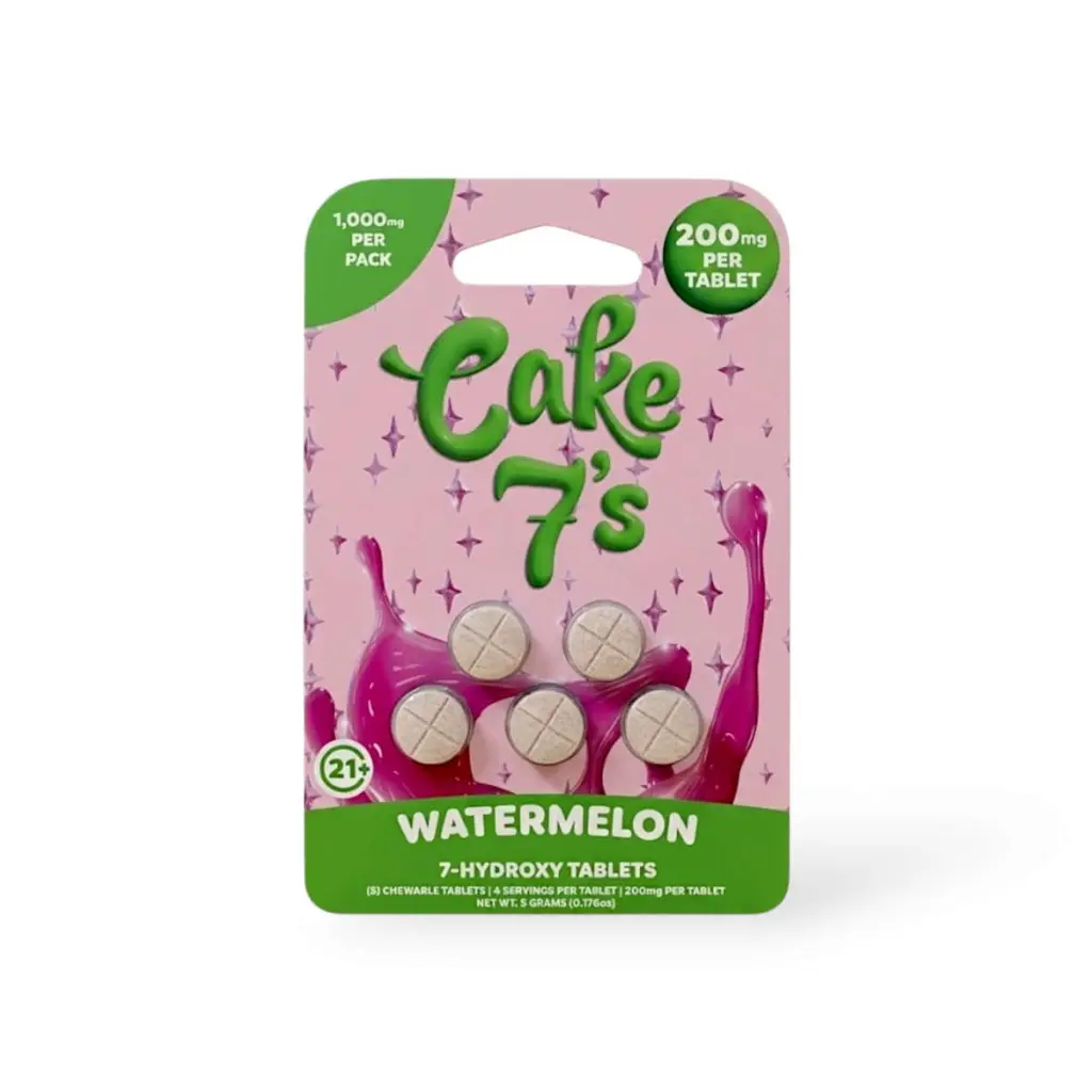 Cake 7's 7-Hydroxy Chewable Tablets Watermelon 200mg- 5ct.webp