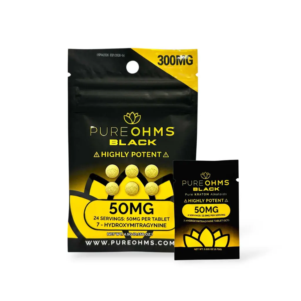 Pure Ohms Black Highly Potent 7-Hydroxymitragynine Tablet 50mg- Both.webp