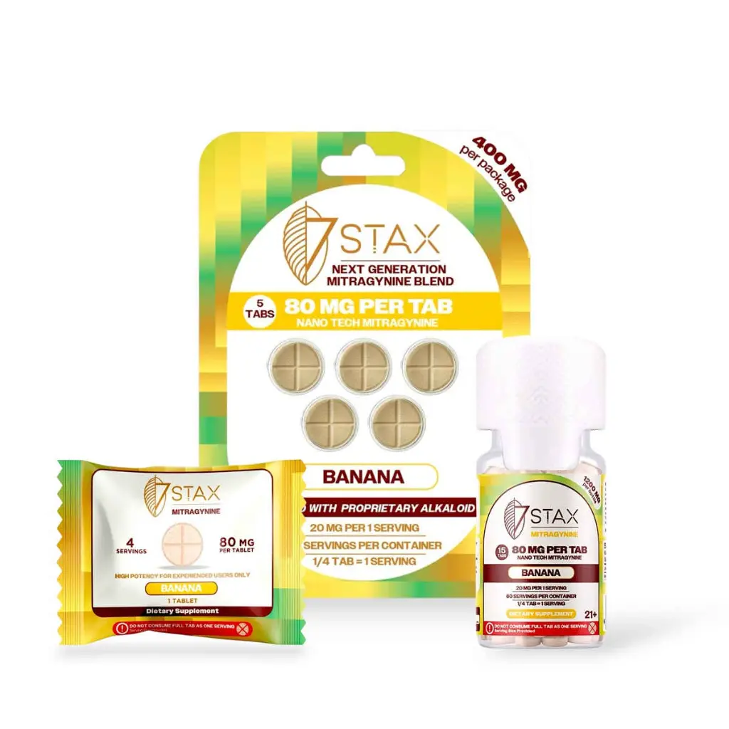 7 Stax Next Generation Mitragynine Blend Tablets Banana 80mg- All.webp