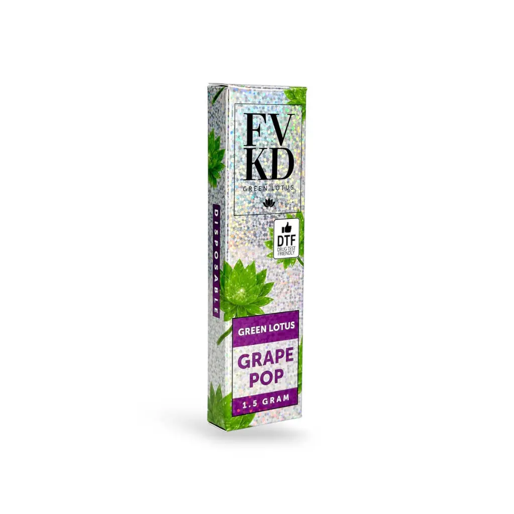 FVKD Green Lotus Disposable Vape Grape Pop 1.5g.webp