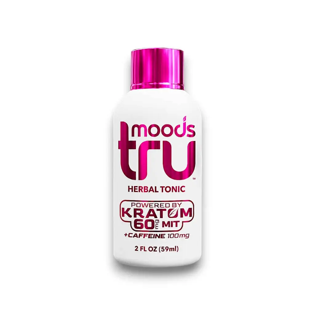 Tru Moods Herbal Tonic Pink Kratom + Caffeine Shot 2oz.webp
