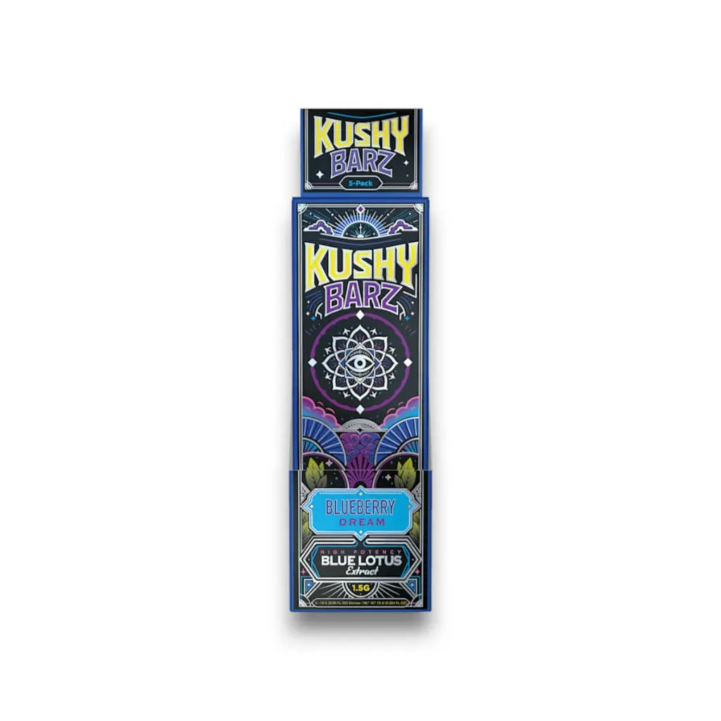 Kushy Barz Blue Lotus Disposable Vape Blueberry Dream 1g.webp