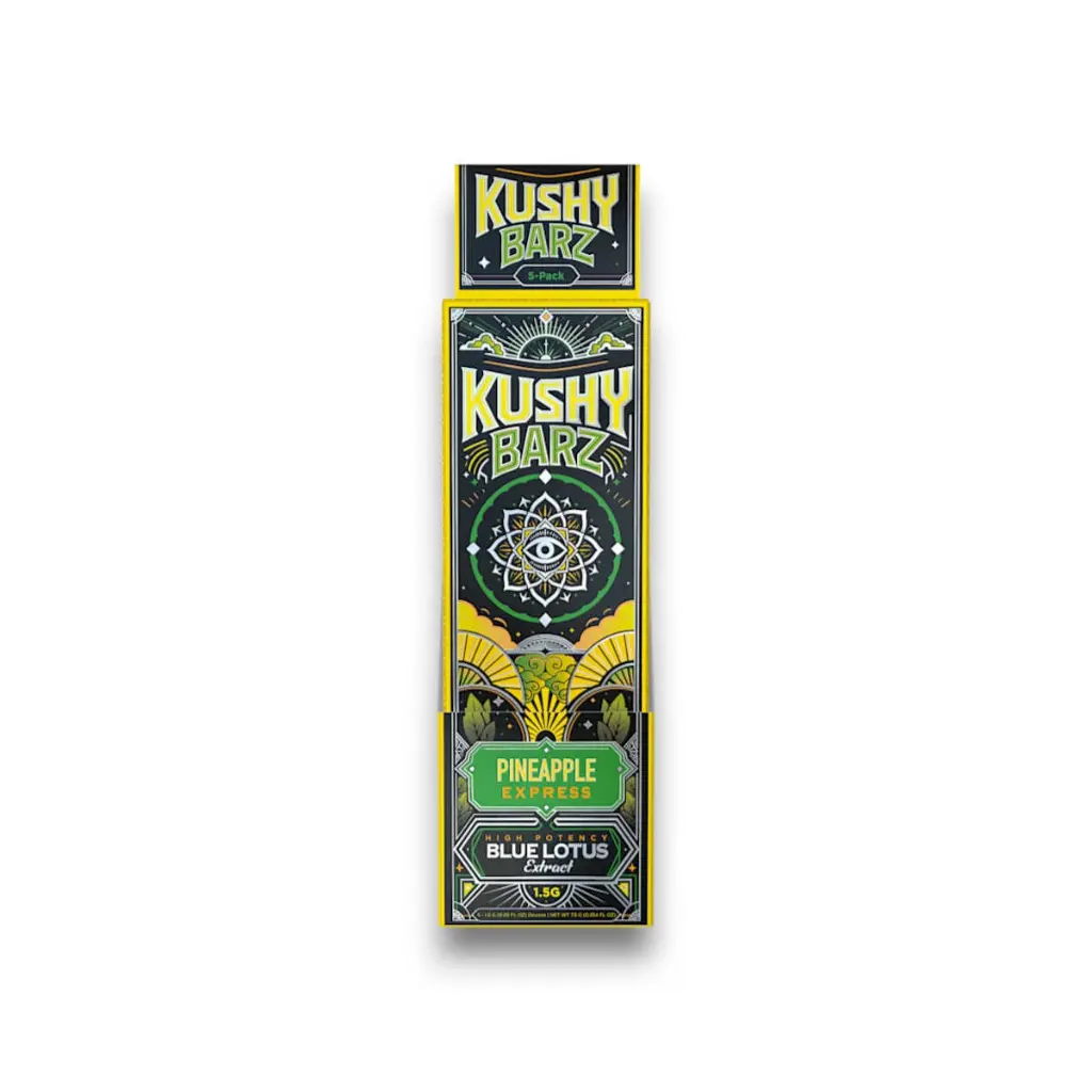Kushy Barz Blue Lotus Disposable Vape Pineapple Express 1g.webp