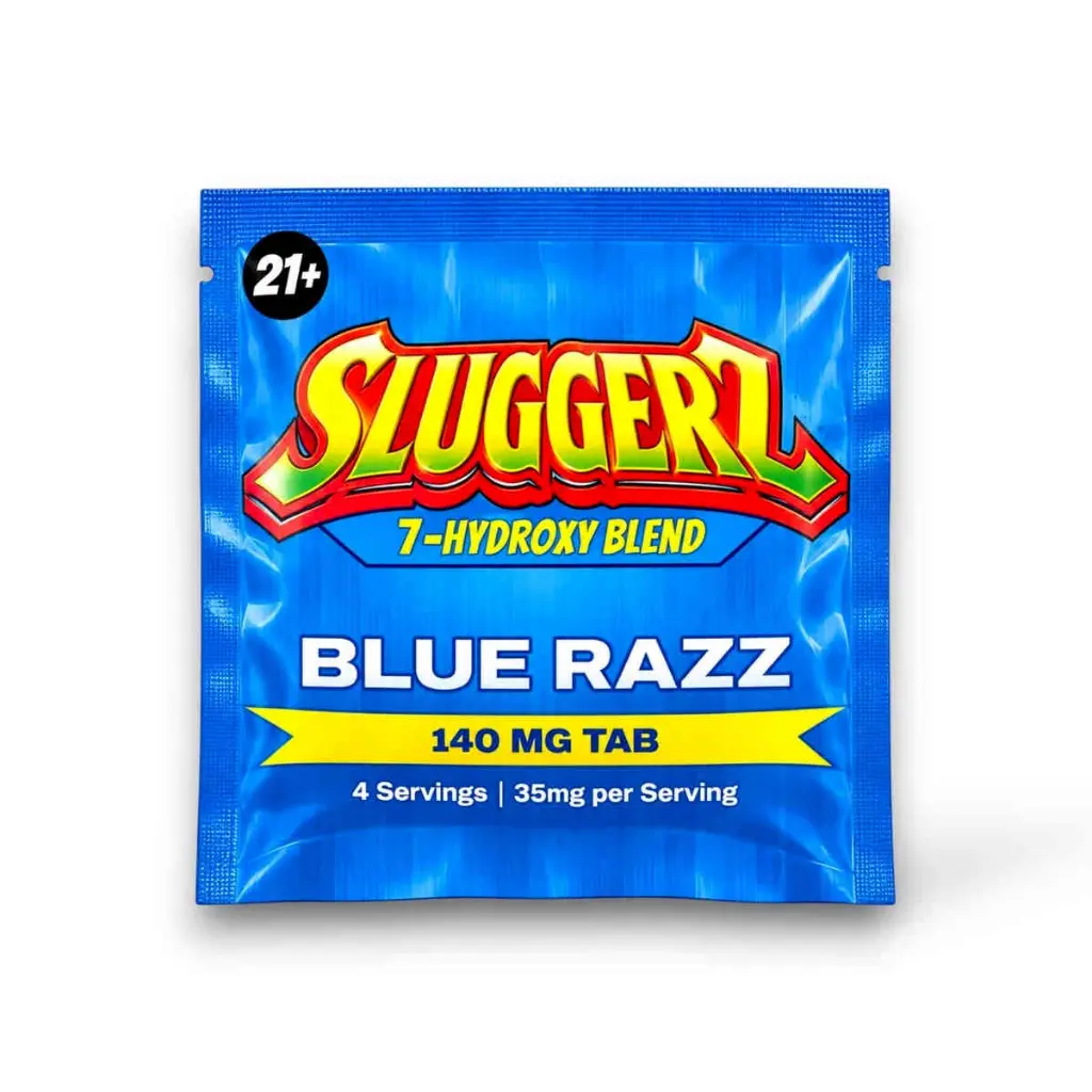 Sluggerz 7- Hydroxy Blend Chewable Tablet Blue Razz 140mg- 1ct.webp