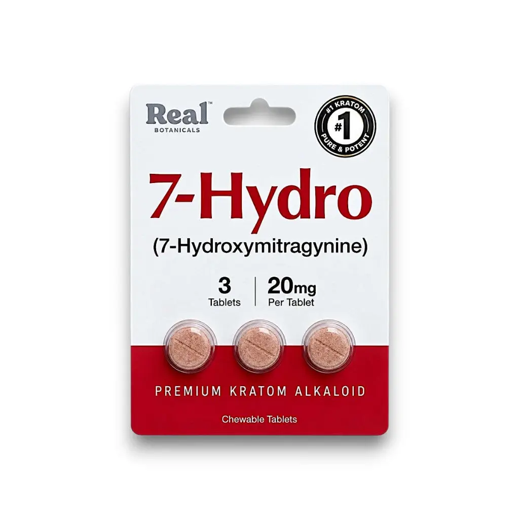 Real Botanicals 7- Hydro 7-OH Chewable Tablet 20mg- 3ct.webp