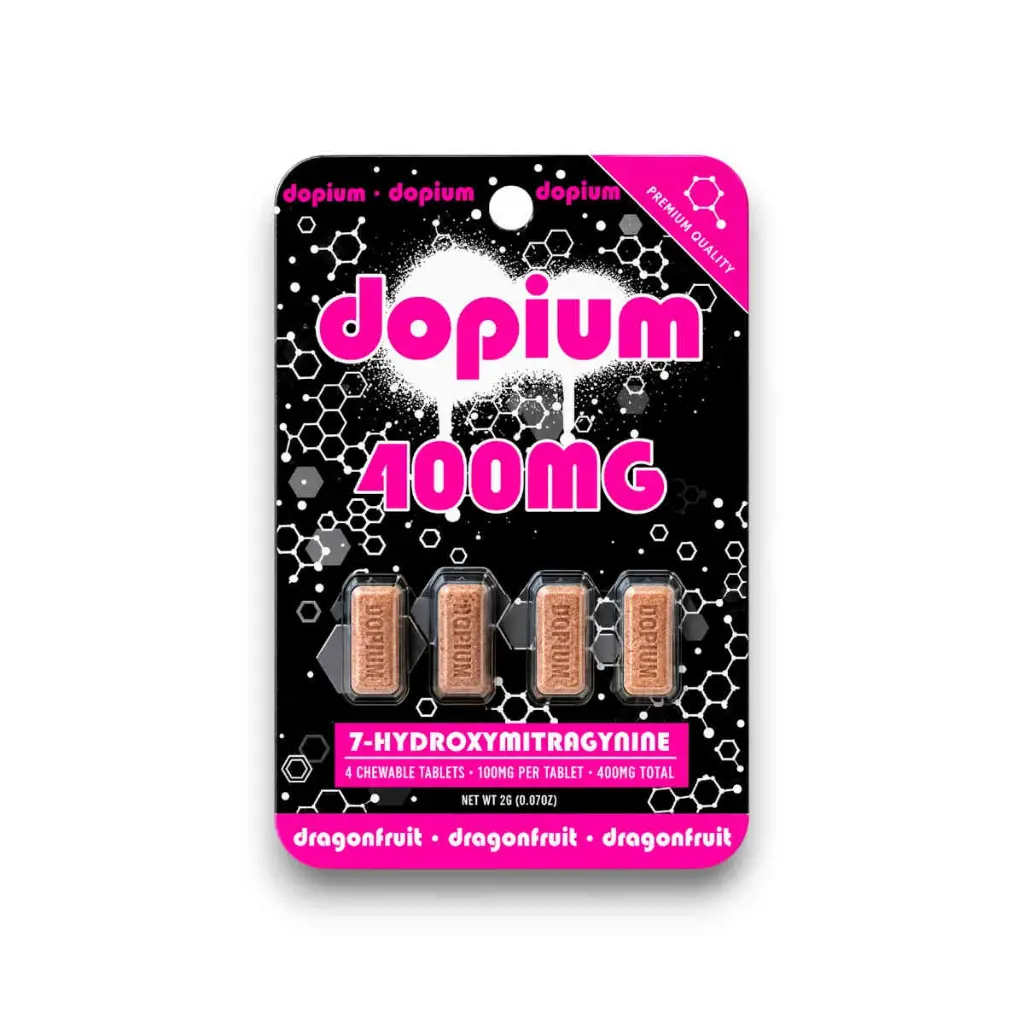 Dopium 7-Hydroxymitragynine Chewable Tablet 100mg Dragonfruit- 4ct.webp