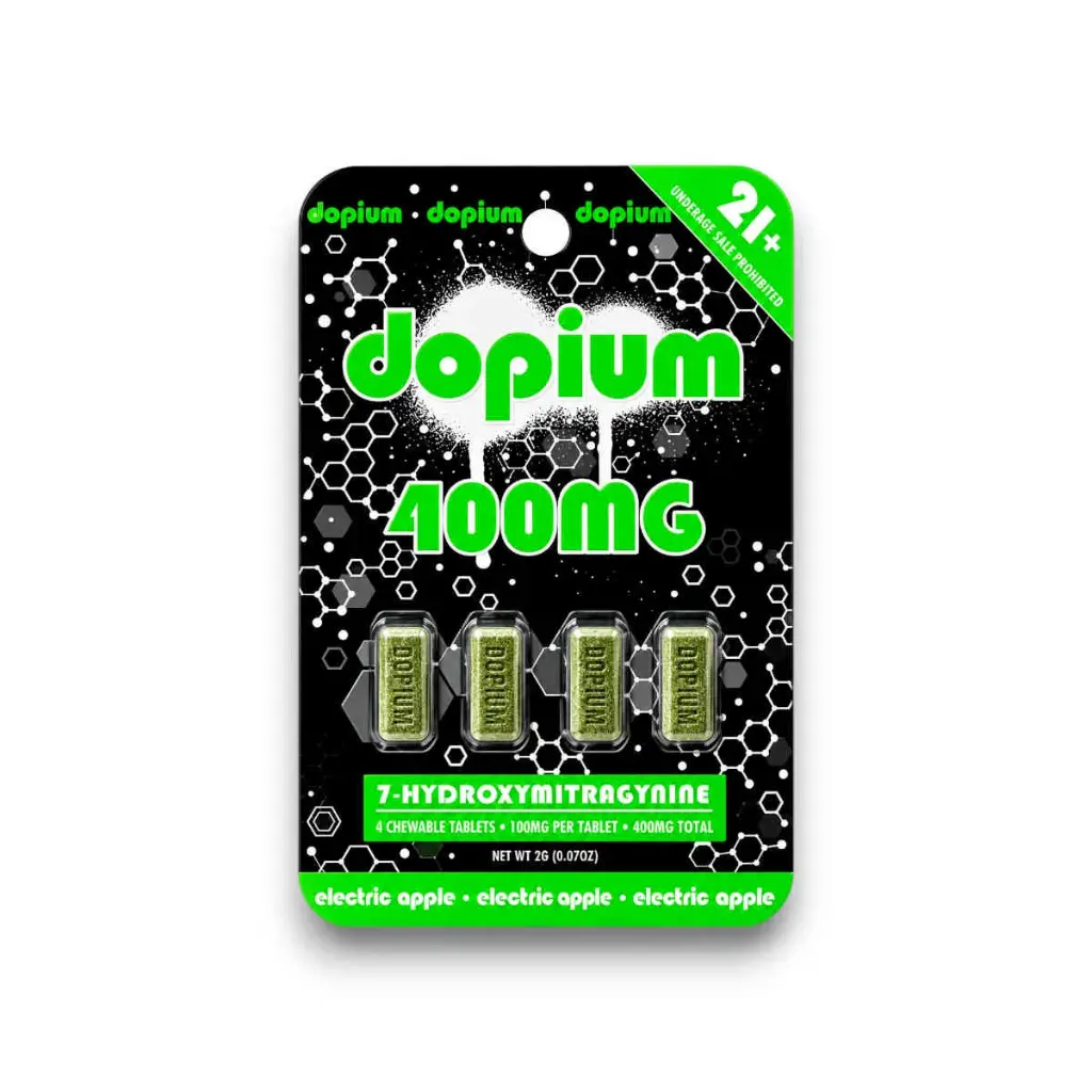 Dopium 7-Hydroxymitragynine Chewable Tablet 100mg Electric Apple- 4ct.webp