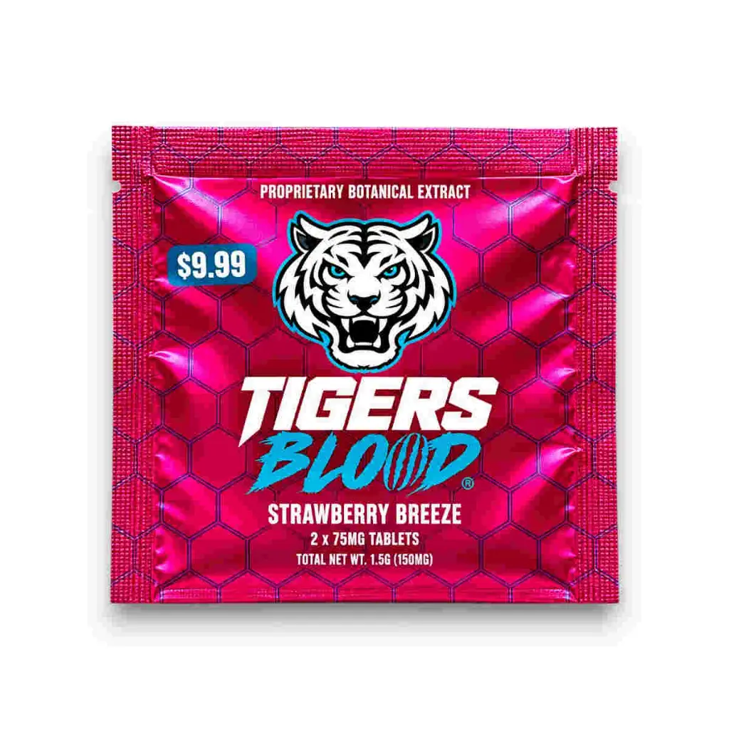 Tigers Blood Cat's Claw Chewable Tablets Strawberry Breeze 75mg- 2ct.webp