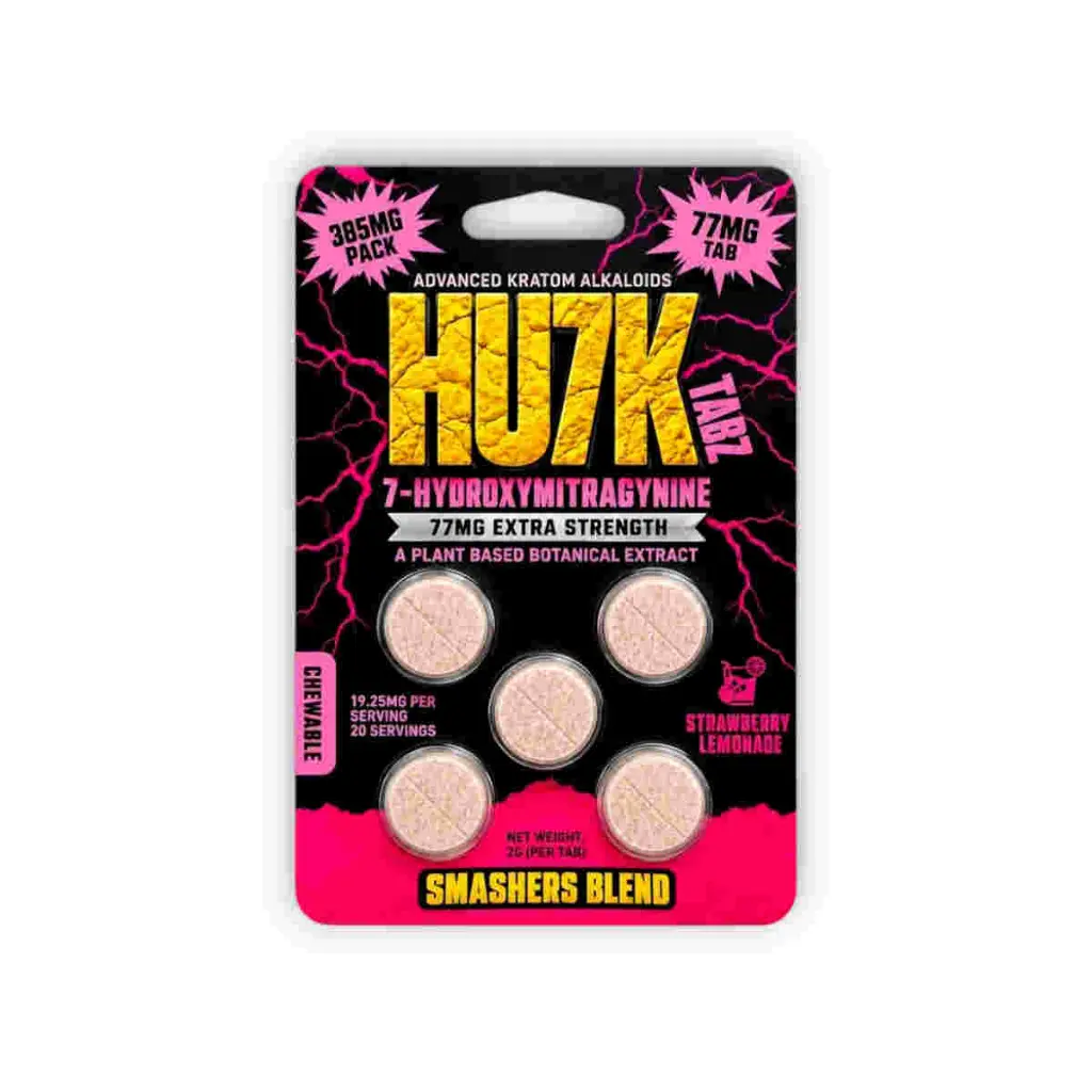 Hu7k 7- Hydroxymitragynine Chewable Tablets Strawberry Lemonade 77mg- 5ct.webp