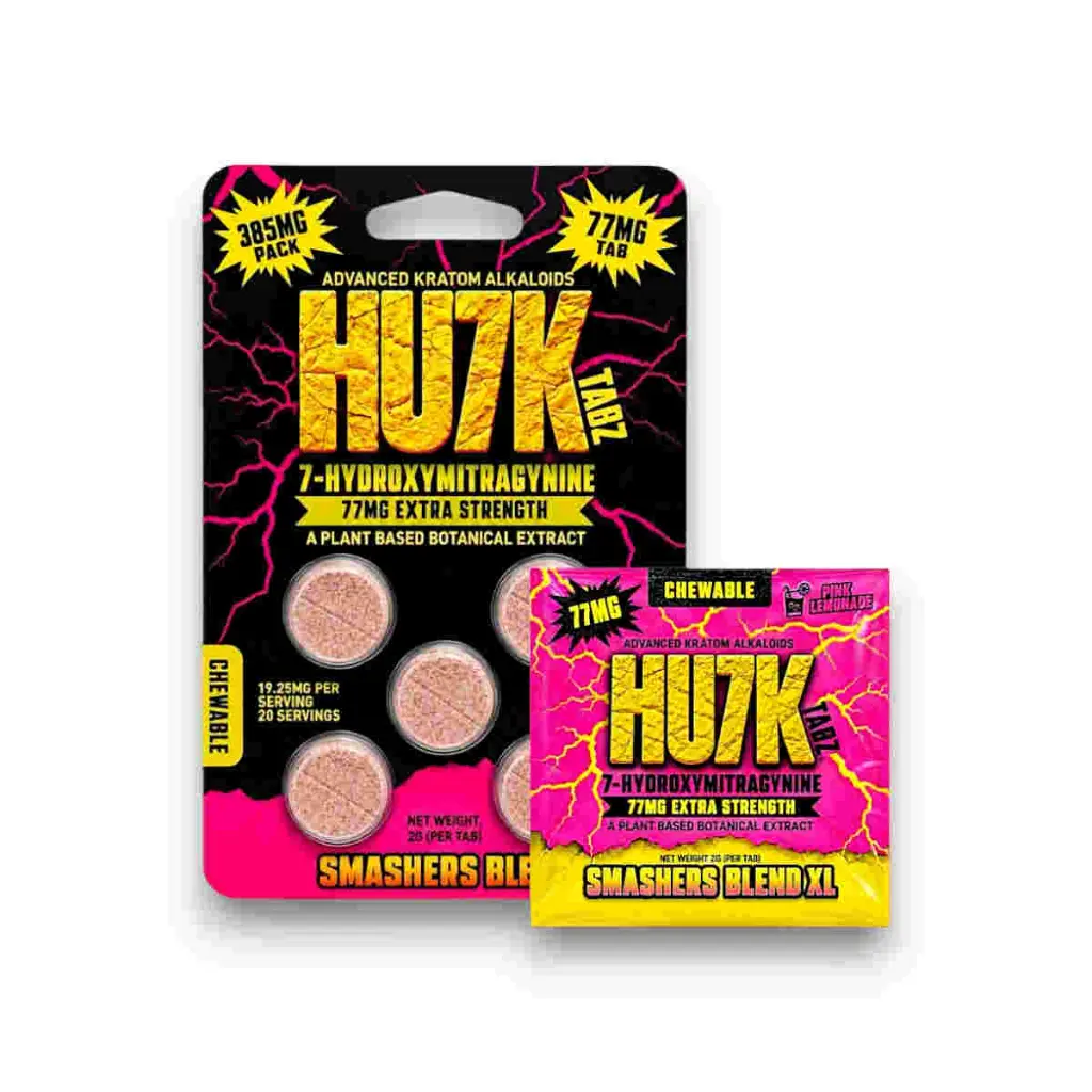 Hu7k 7- Hydroxymitragynine Chewable Tablets Pink Lemonade 77mg- Both.webp