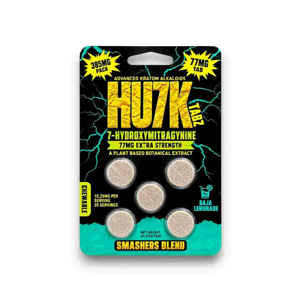 Hu7k 7- Hydroxymitragynine Chewable Tablets Baja Lemonade 77mg- 5ct.webp