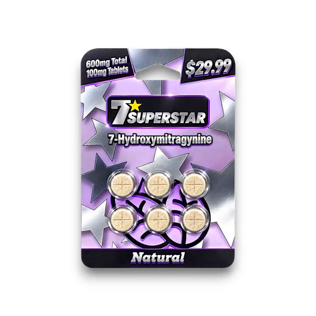 7 Superstar 7- Hydroxymitragynine Chewable Tablets Natural 100mg- 6ct.webp