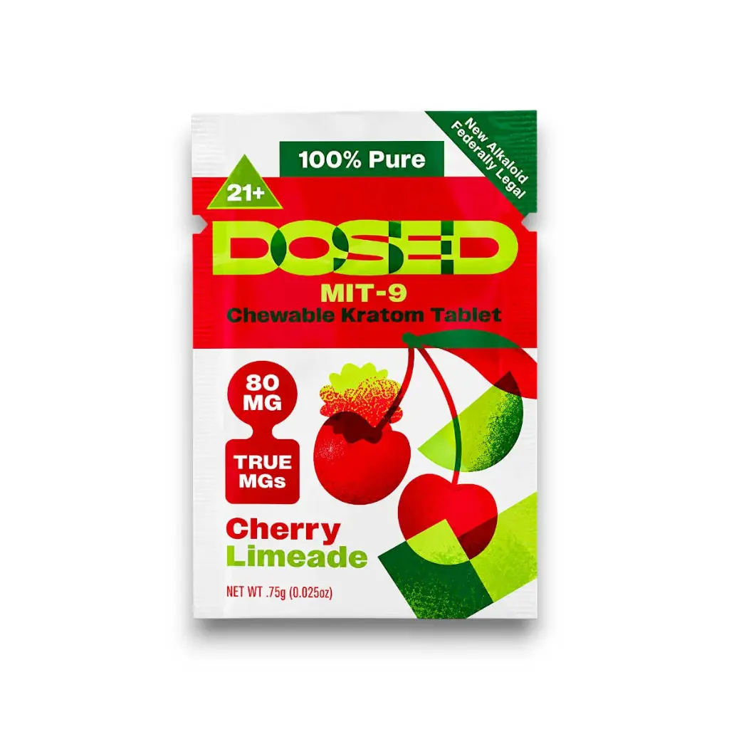 Dosed MIT- 9 Kratom Chewable Tablet Cherry Limeade 80mg- 1ct.webp