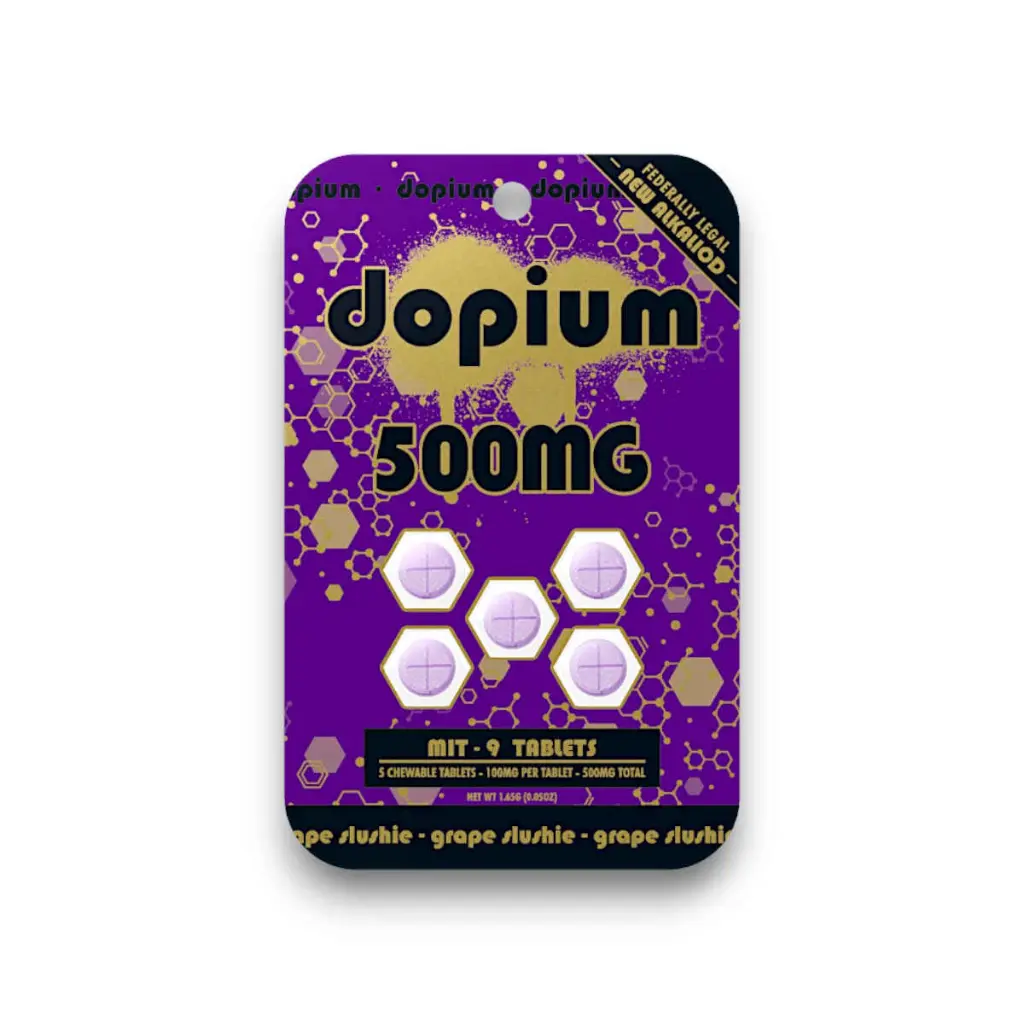 Dopium MIT 9 Chewable Tablet Grape Slushie 100mg- 5ct.webp