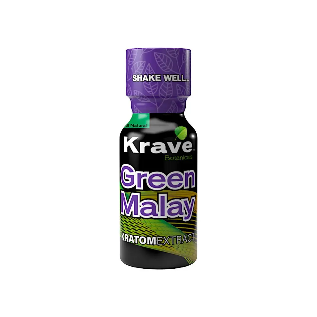 Krave Kratom Extract Shot Green Malay 1 Bottle.webp