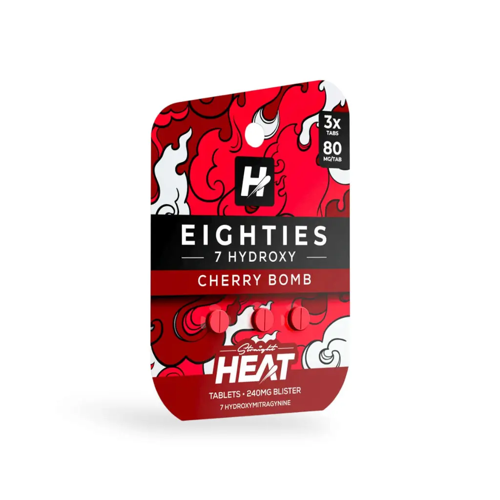 Straight Heat Eighties 7-Hydroxy Chewable Tablets Cherry Bomb 80mg.webp