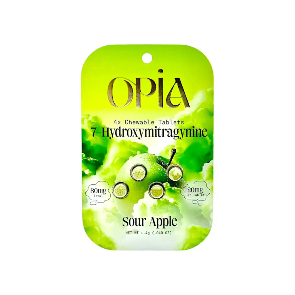 Opia 7 Hydroxymitragynine Chewable Tablets Sour Apple 80mg.webp