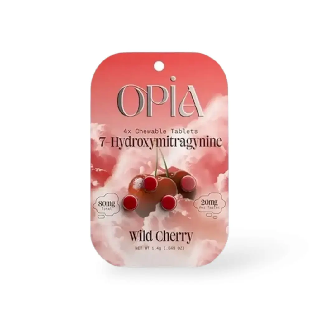 Opia 7 Hydroxymitragynine Chewable Tablets Wild Cherry 80mg.webp