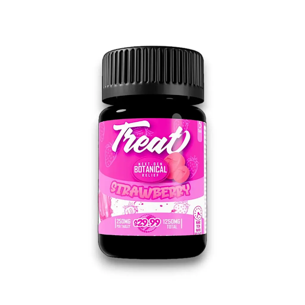 Treat Next- Gen Botanical Chewable Tablet Strawberry 250mg Display Box of 6