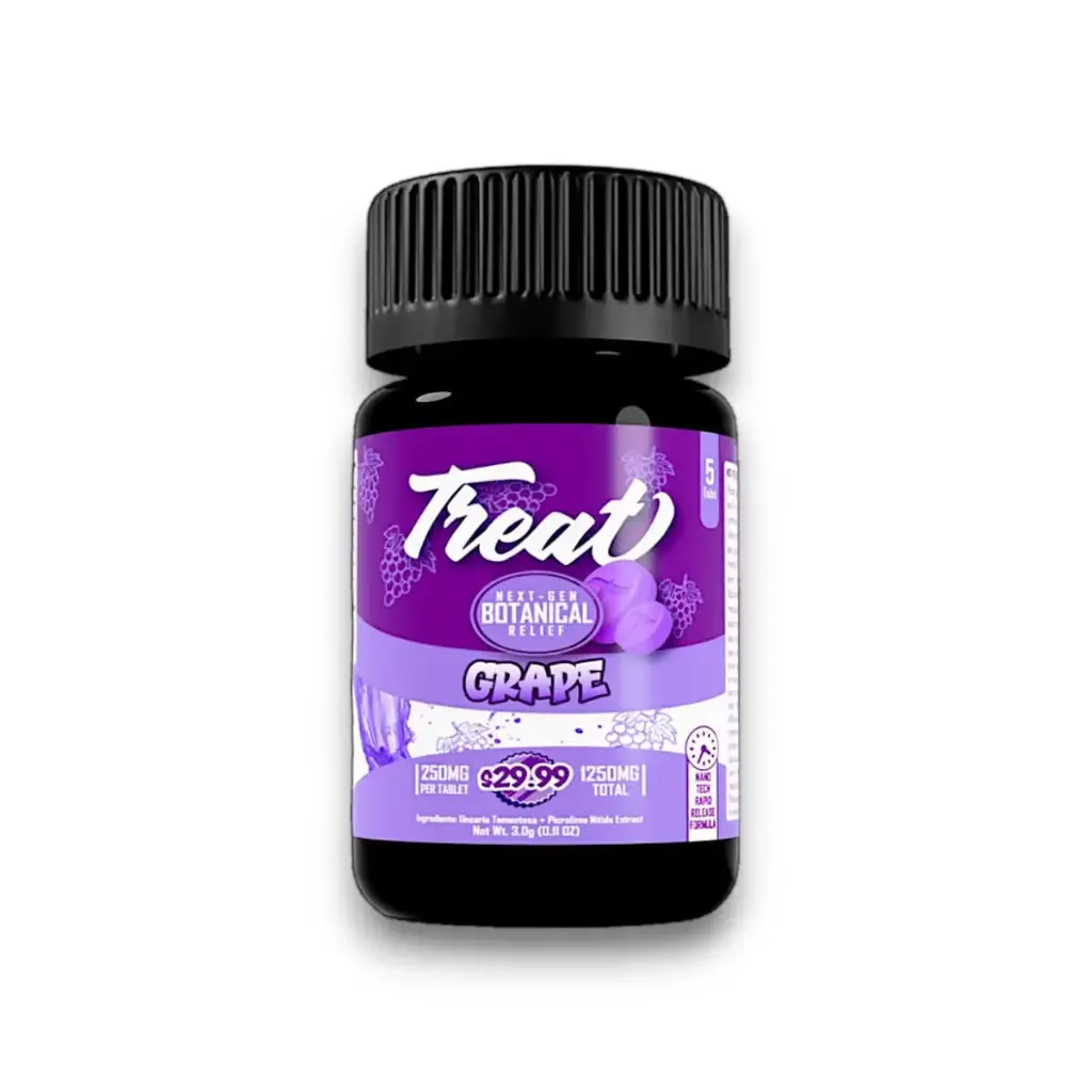 Treat Next- Gen Botanical Chewable Tablet Grape 250mg Display Box of 6